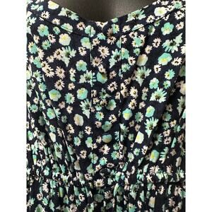 Torrid Size 2 Midi Dress Front Tie Floral Super Soft
